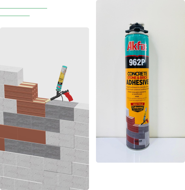 a brick wall being built with a power drill